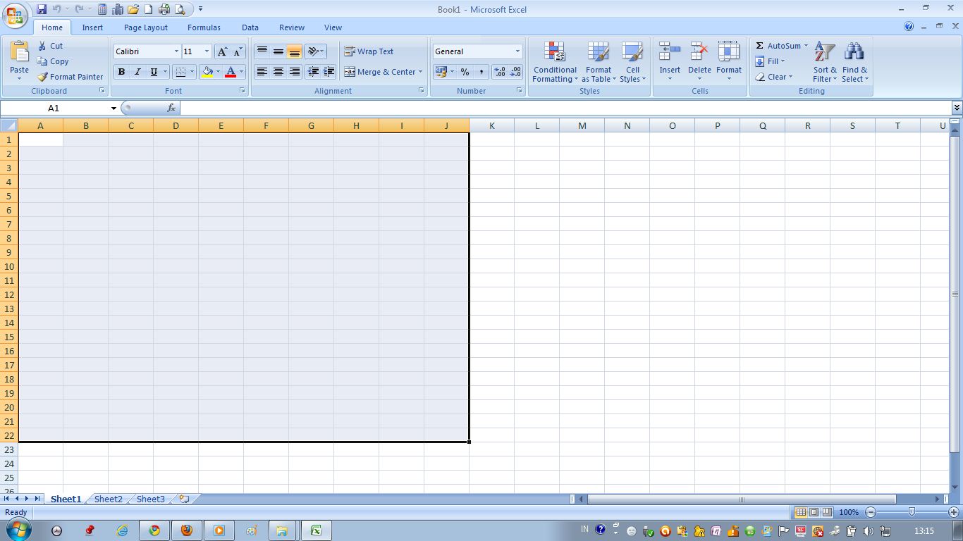 Tabel Schedule pada Microsoft Excel